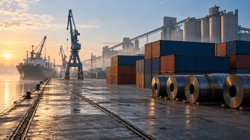 Quai portuaire et conteneurs, illustration du suivi des importations.
